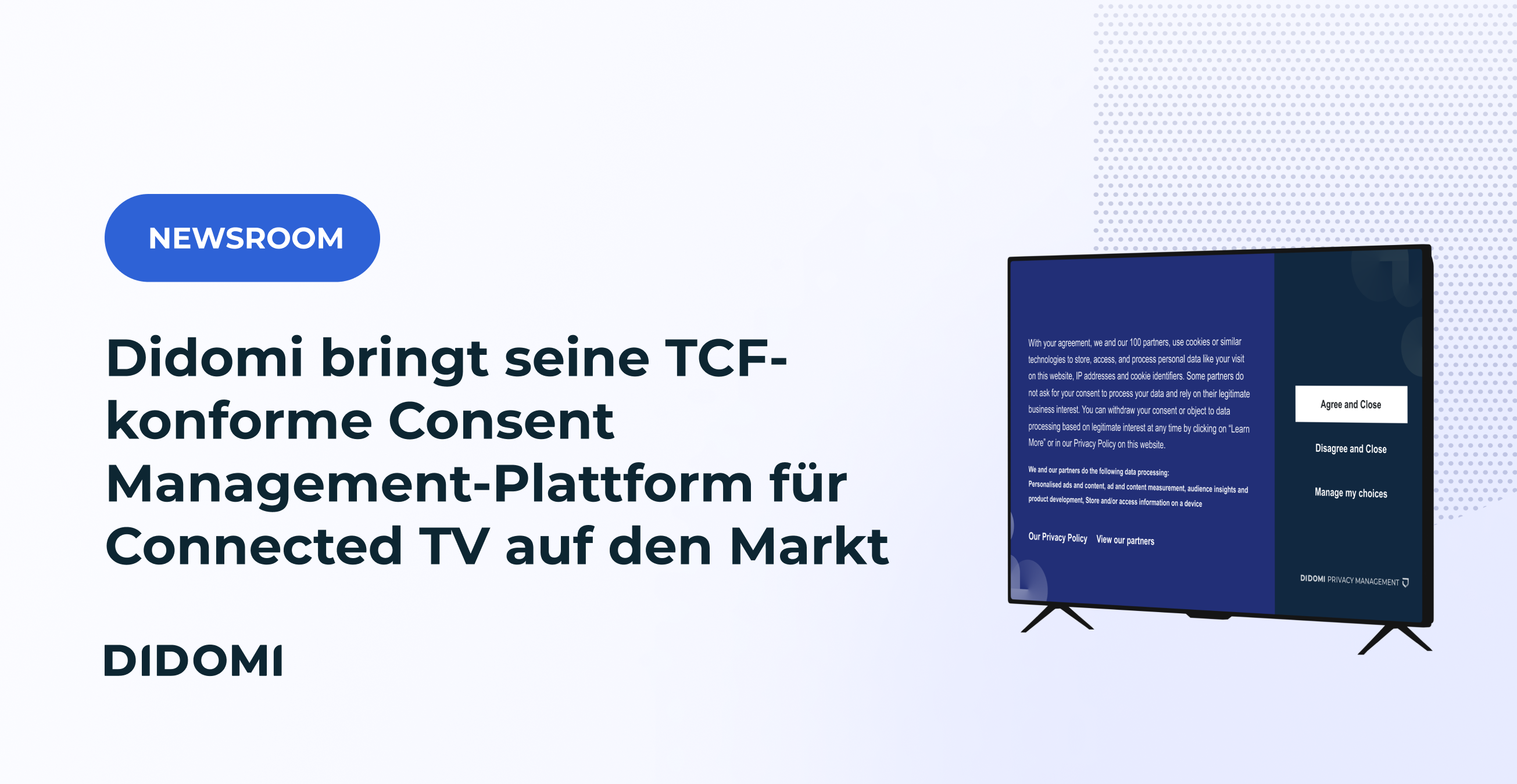 Didomi bringt seine TCF-konforme Consent Management-Plattform für Connected TV auf den Markt